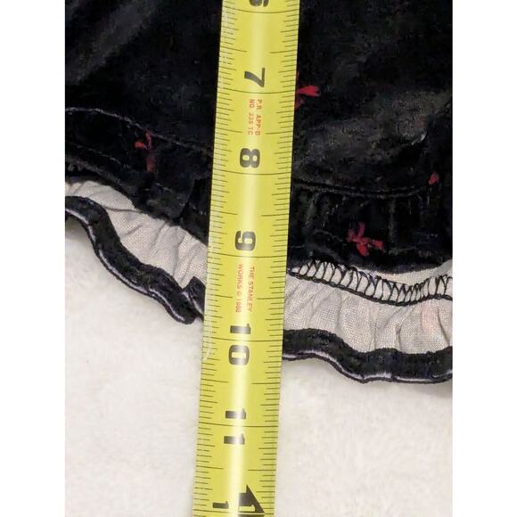 Art Class Black W/ Red Ribbons Girl's Sleepwear Shorts Size M - Picture 4 of 5